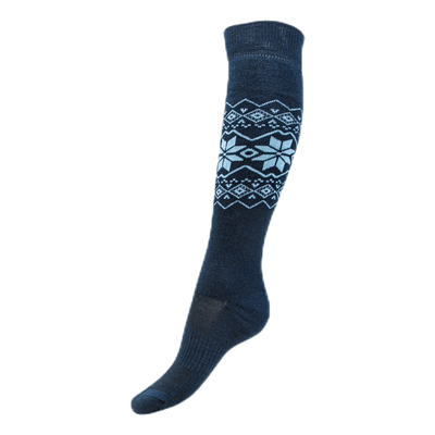 Ossar Wool Jacquard Sock Blue