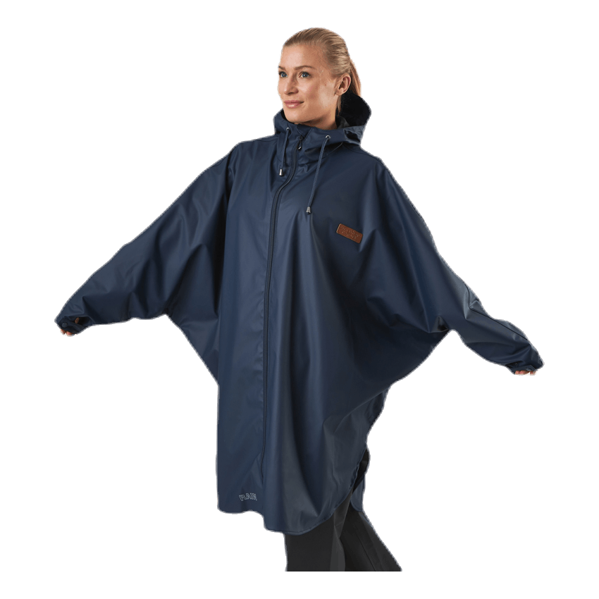 Flame PU Rain Poncho Blue