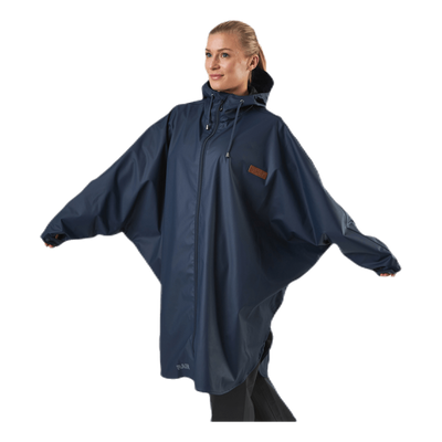 Flame PU Rain Poncho Blue