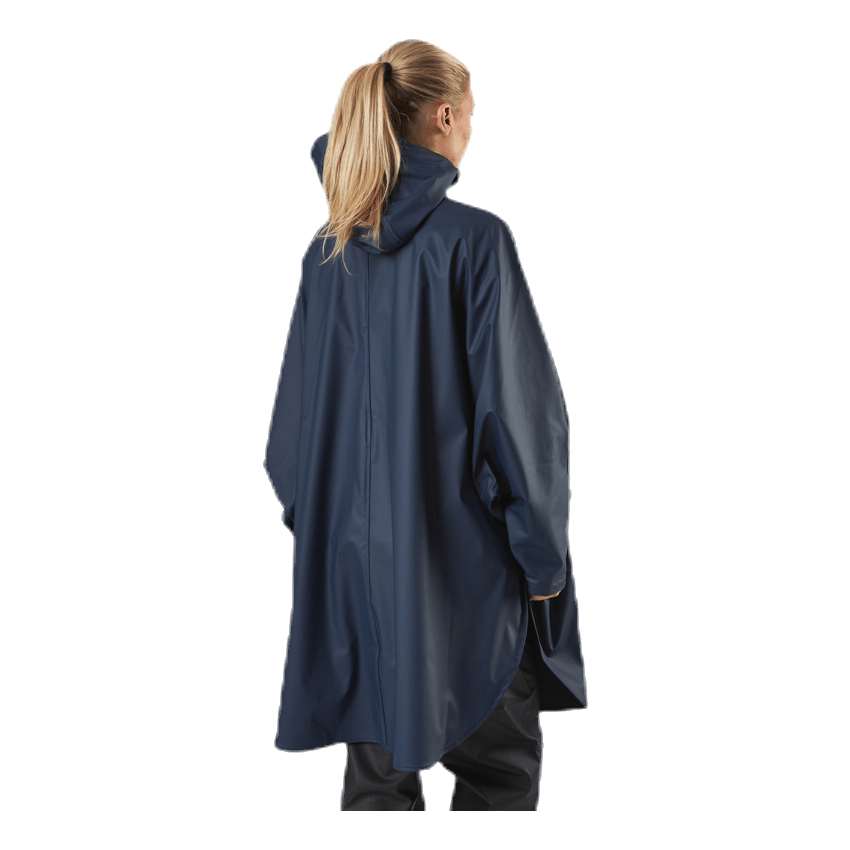 Flame PU Rain Poncho Blue