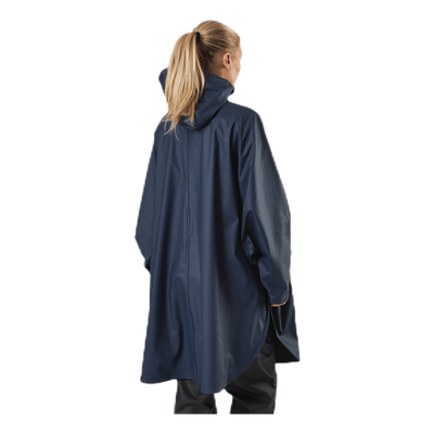 Flame PU Rain Poncho Blue