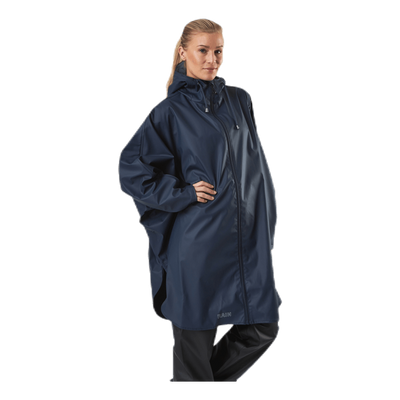 Flame PU Rain Poncho Blue