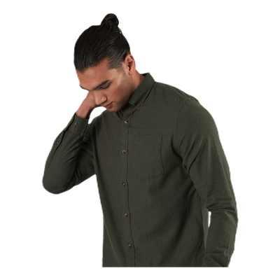 Classic Melange Shirt L/S Green