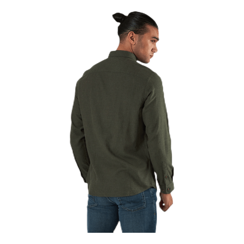 Classic Melange Shirt L/S Green