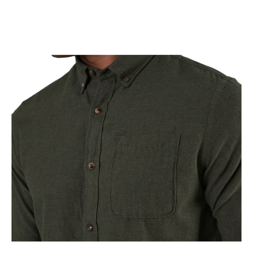 Classic Melange Shirt L/S Green