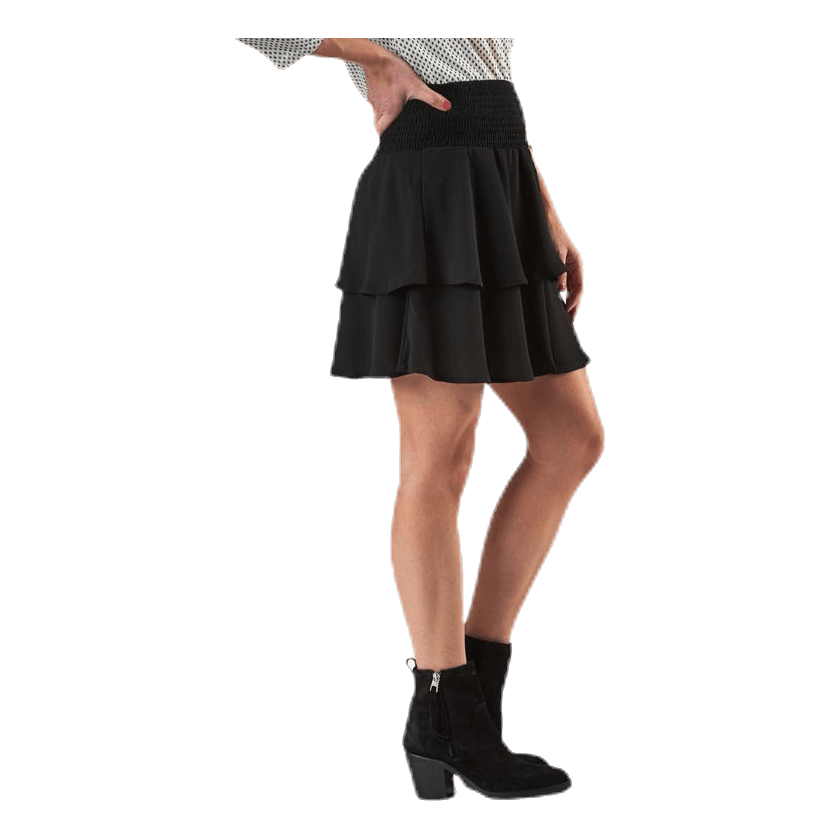 Mariana Myrina Layered Smocskirt Wvn Black