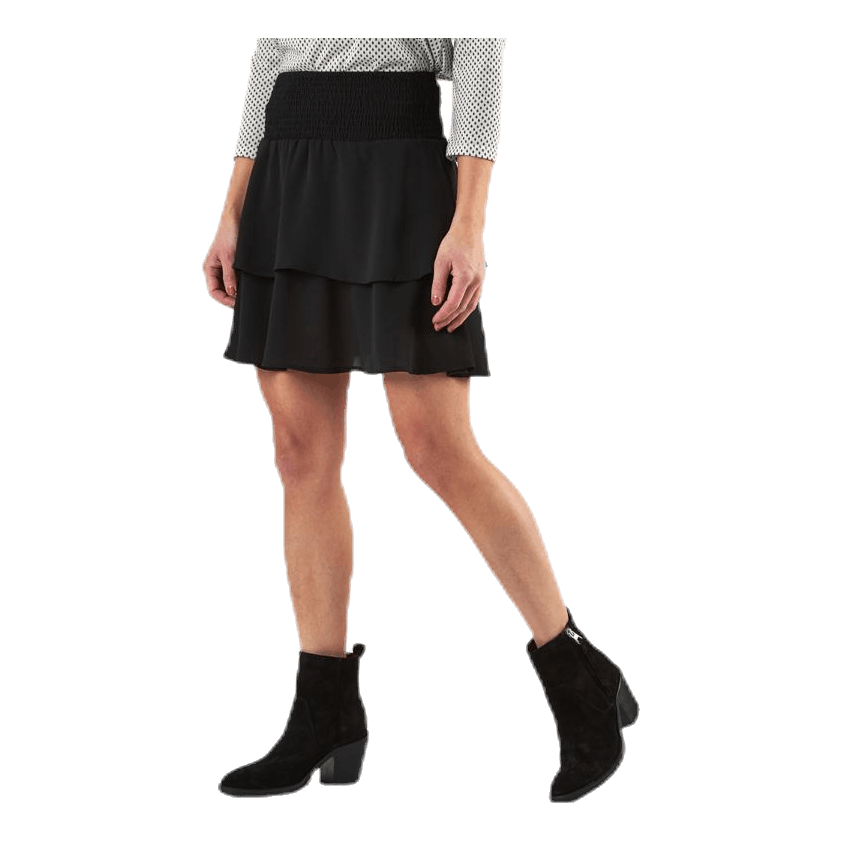 Mariana Myrina Layered Smocskirt Wvn Black