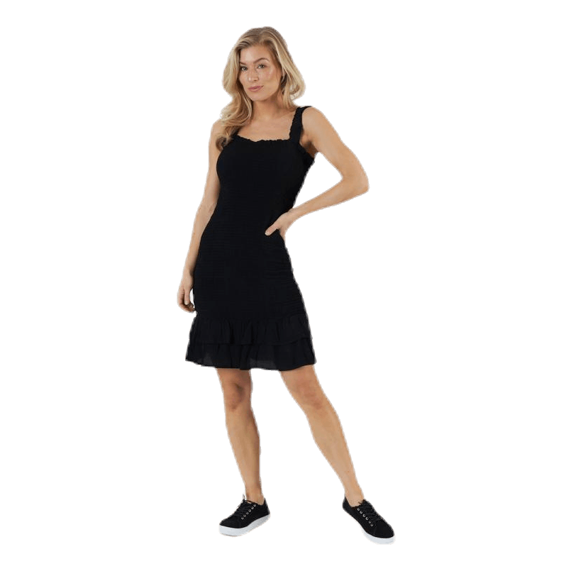 Ayrin Smock Strap Dress Black