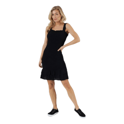 Ayrin Smock Strap Dress Black