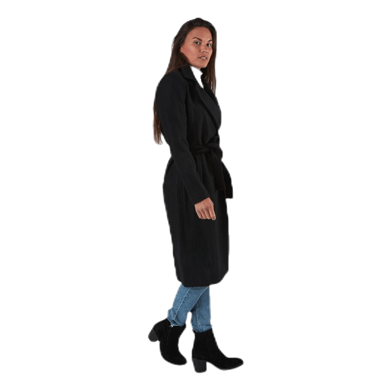 Gina Wool Wrap Coat Cc Otw Black