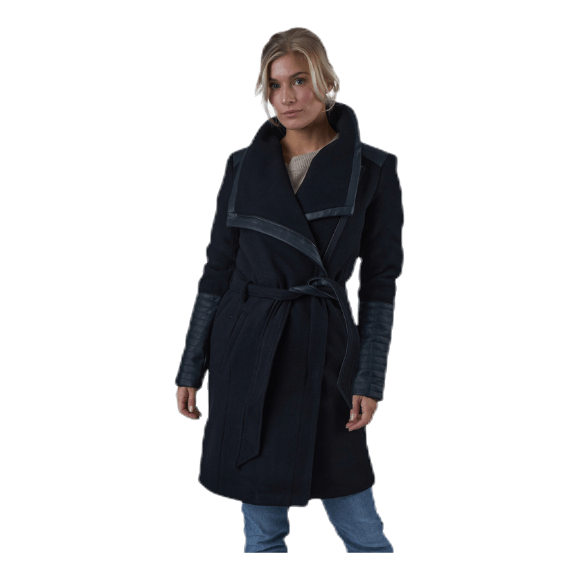 Elly Mix Wool Coat Otw Black