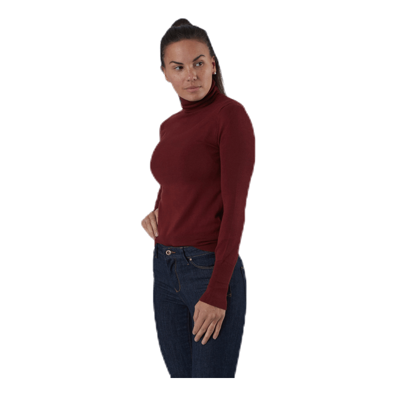 Venice L/S Rollneck Pullover Knt Red