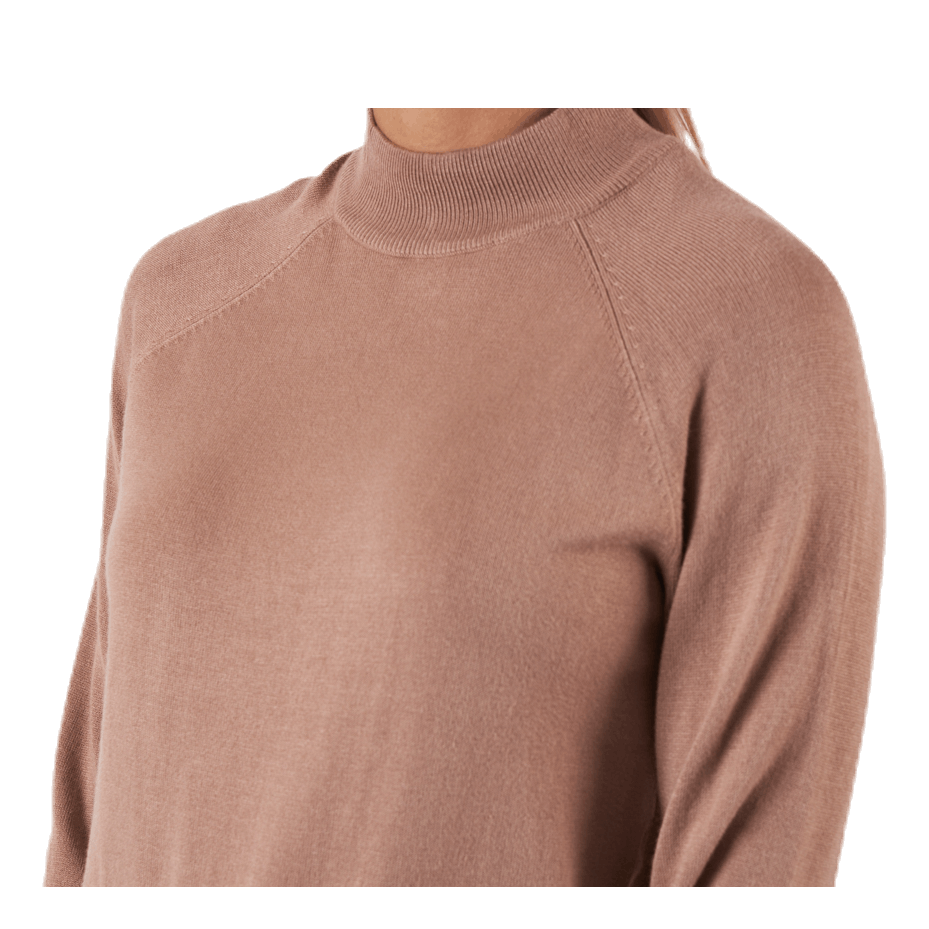 Esera Ls High Neck Knit Beige