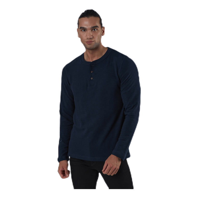 Ray Tee Ls Henley Blue