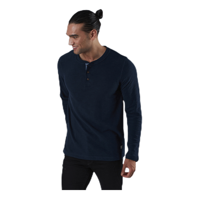 Ray Tee Ls Henley Blue