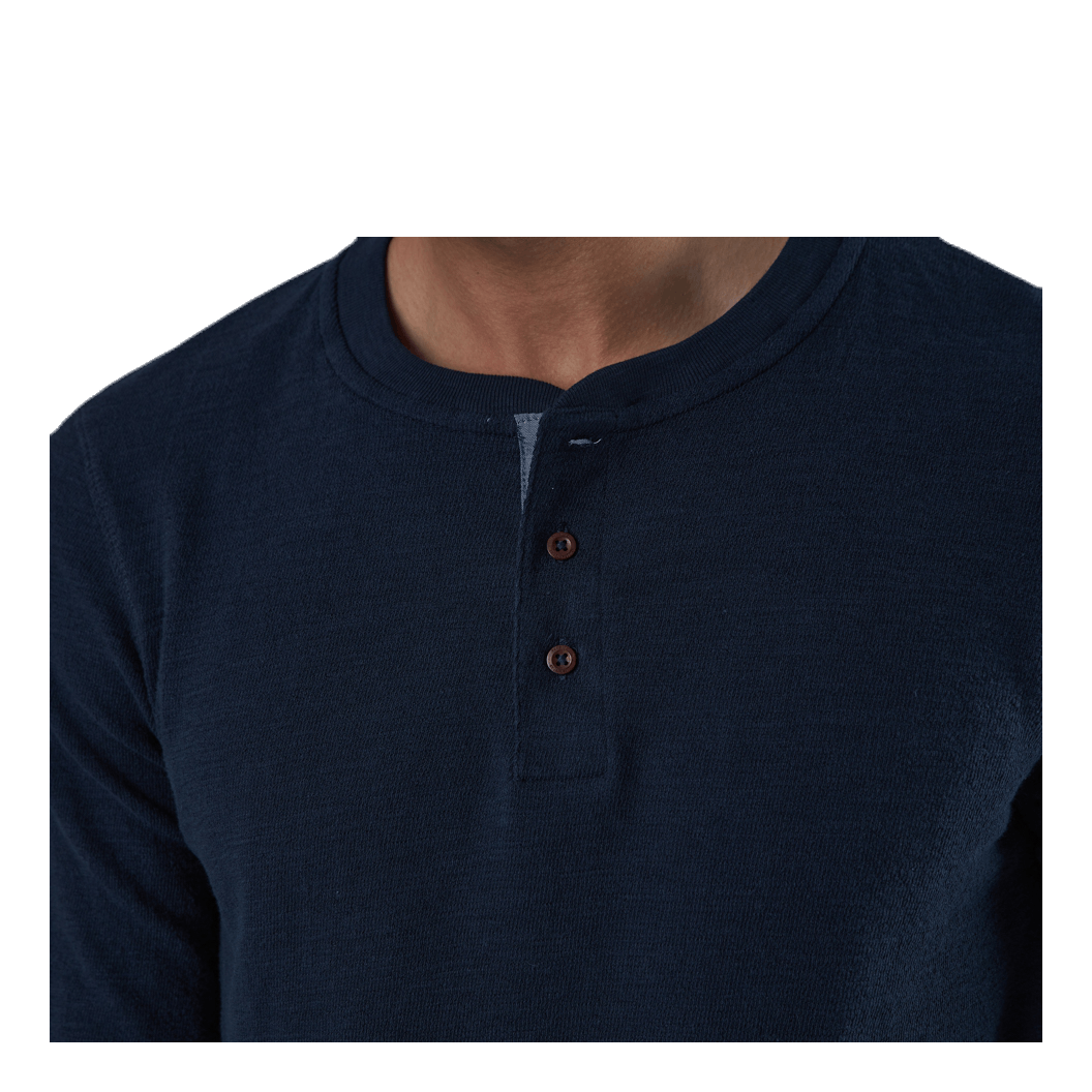 Ray Tee Ls Henley Blue