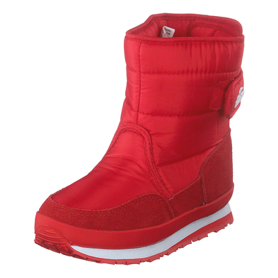 Rd Nylon Suede Solid Kids Red