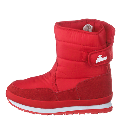 Rd Nylon Suede Solid Kids Red