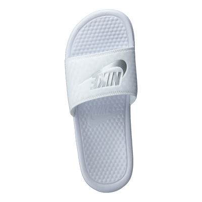 Wmns Benassi Just Do It White/metallic Silver