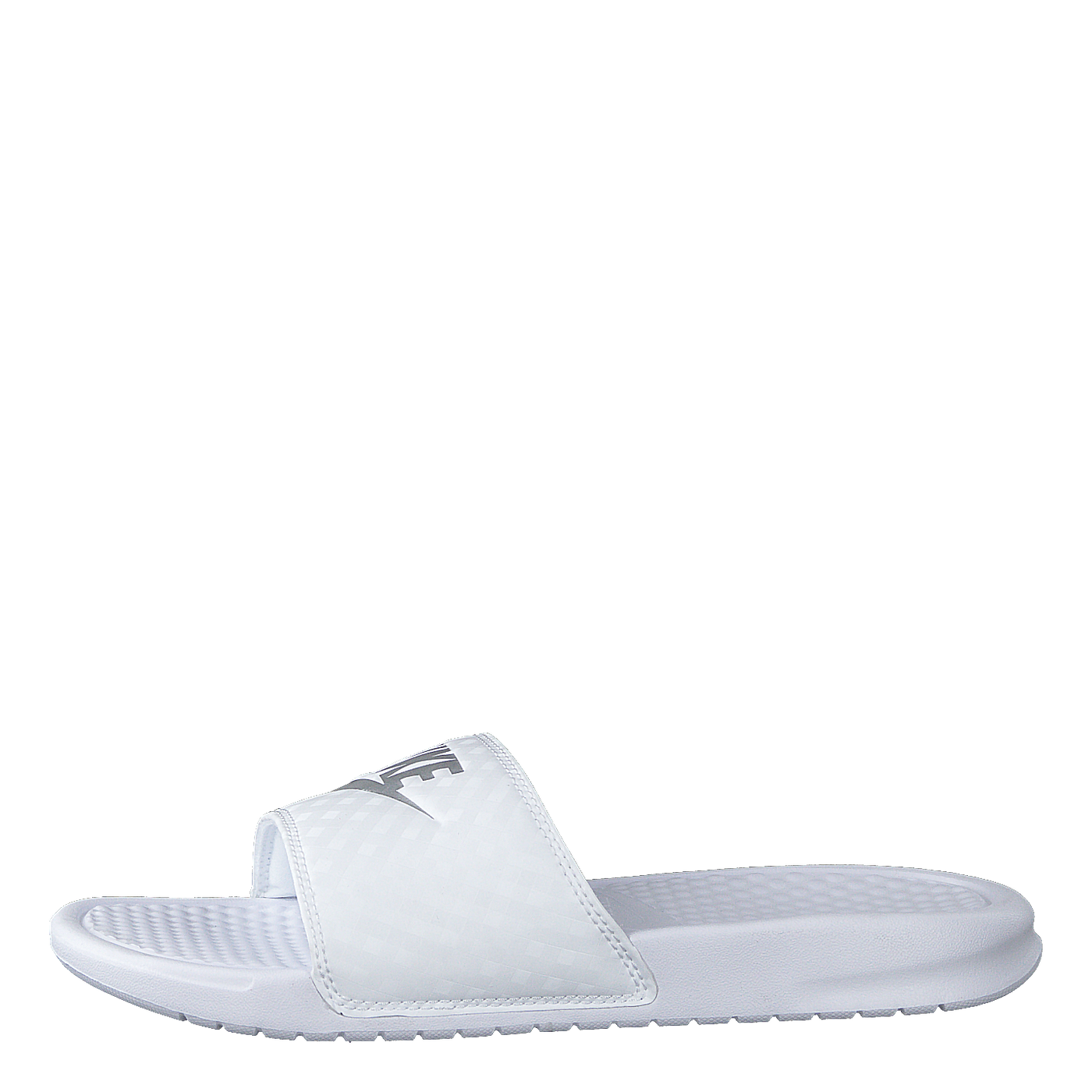 Wmns Benassi Just Do It White/metallic Silver