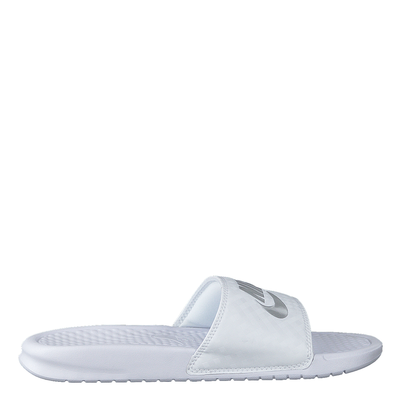 Wmns Benassi Just Do It White/metallic Silver