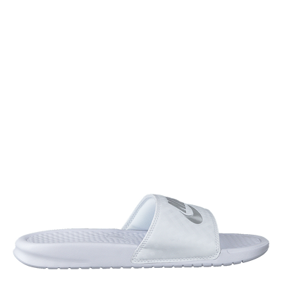 Wmns Benassi Just Do It White/metallic Silver