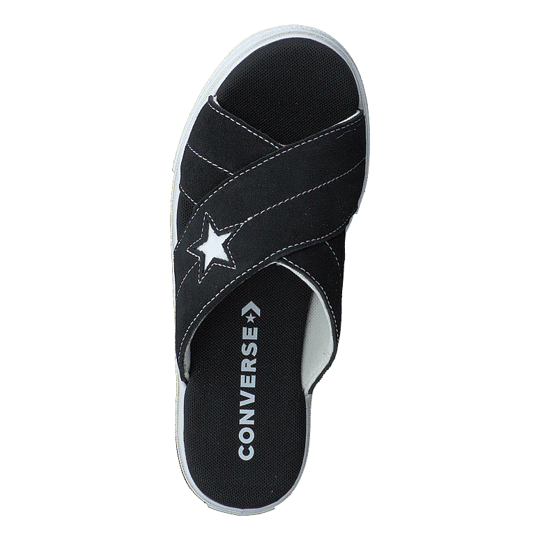 One Star Sandal Black/black/white