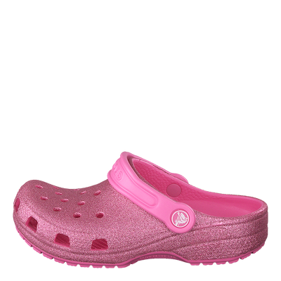 Classic Glitter Clog Kids Pink Lemonade