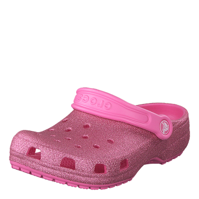 Classic Glitter Clog Kids Pink Lemonade