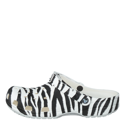 Classic Animal Print Clog White/zebra Print