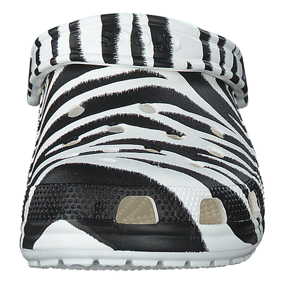 Classic Animal Print Clog White/zebra Print