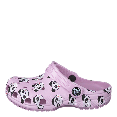 Classic Panda Print Clog Kids Ballerina Pink