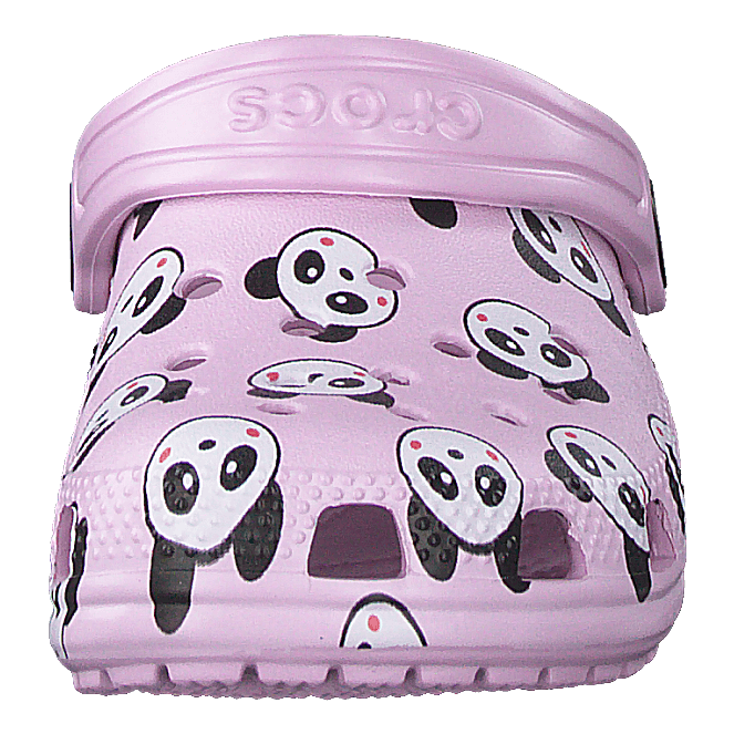 Classic Panda Print Clog Kids Ballerina Pink