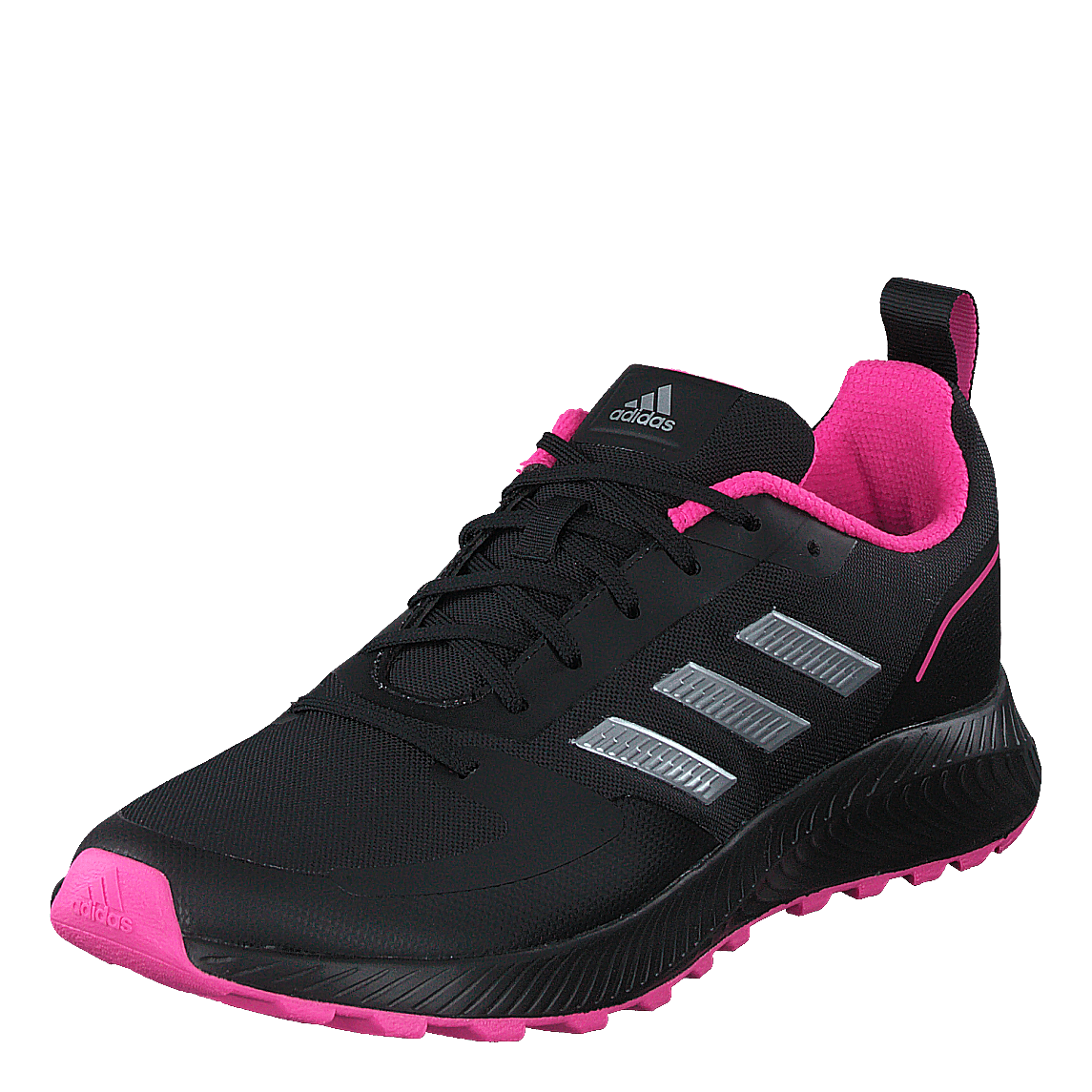 Run Falcon 2.0 TR Shoes Core Black / Silver Metallic / Screaming Pink