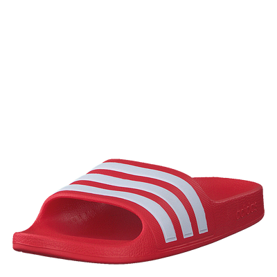 Adilette Aqua Slides Kids Vivid Red / Cloud White / Vivid Red