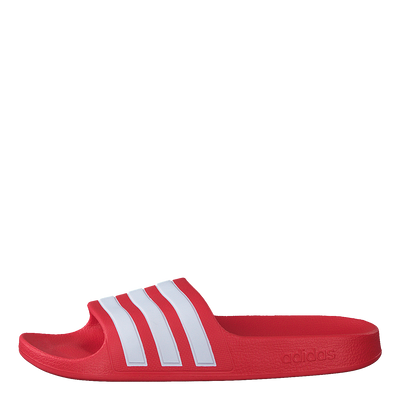 Adilette Aqua Slides Kids Vivid Red / Cloud White / Vivid Red