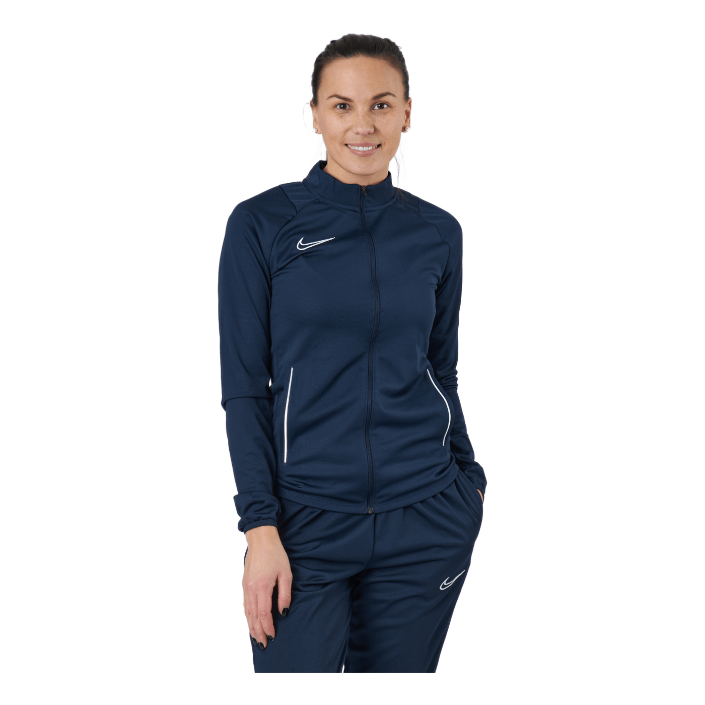 Women Knit Soccer Tracksuit Obsidian/white/white