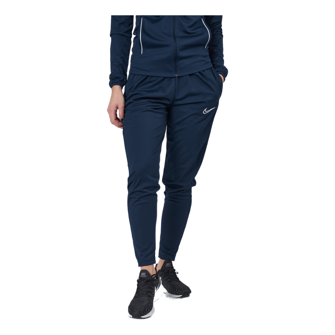 Women Knit Soccer Tracksuit Obsidian/white/white