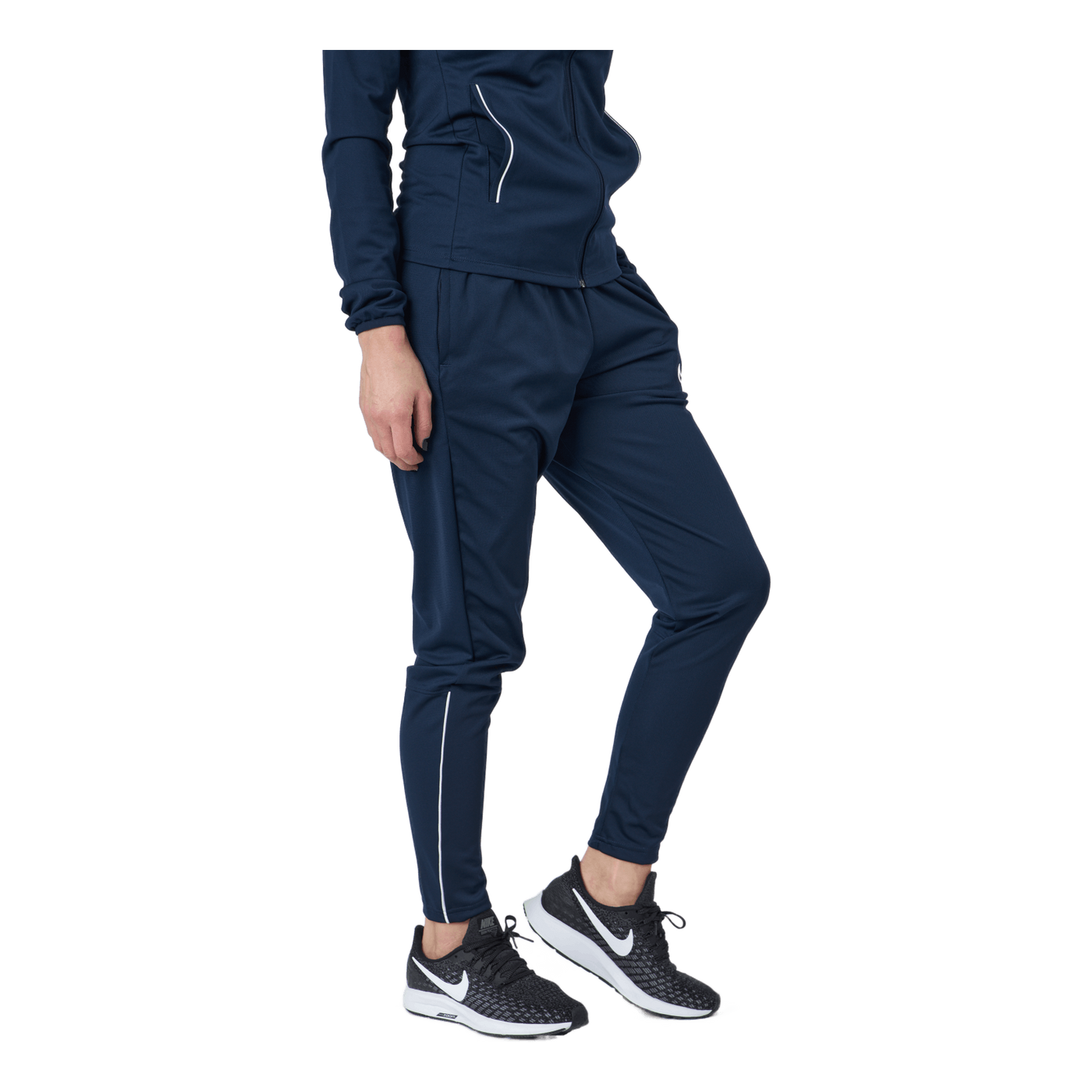 Women Knit Soccer Tracksuit Obsidian/white/white