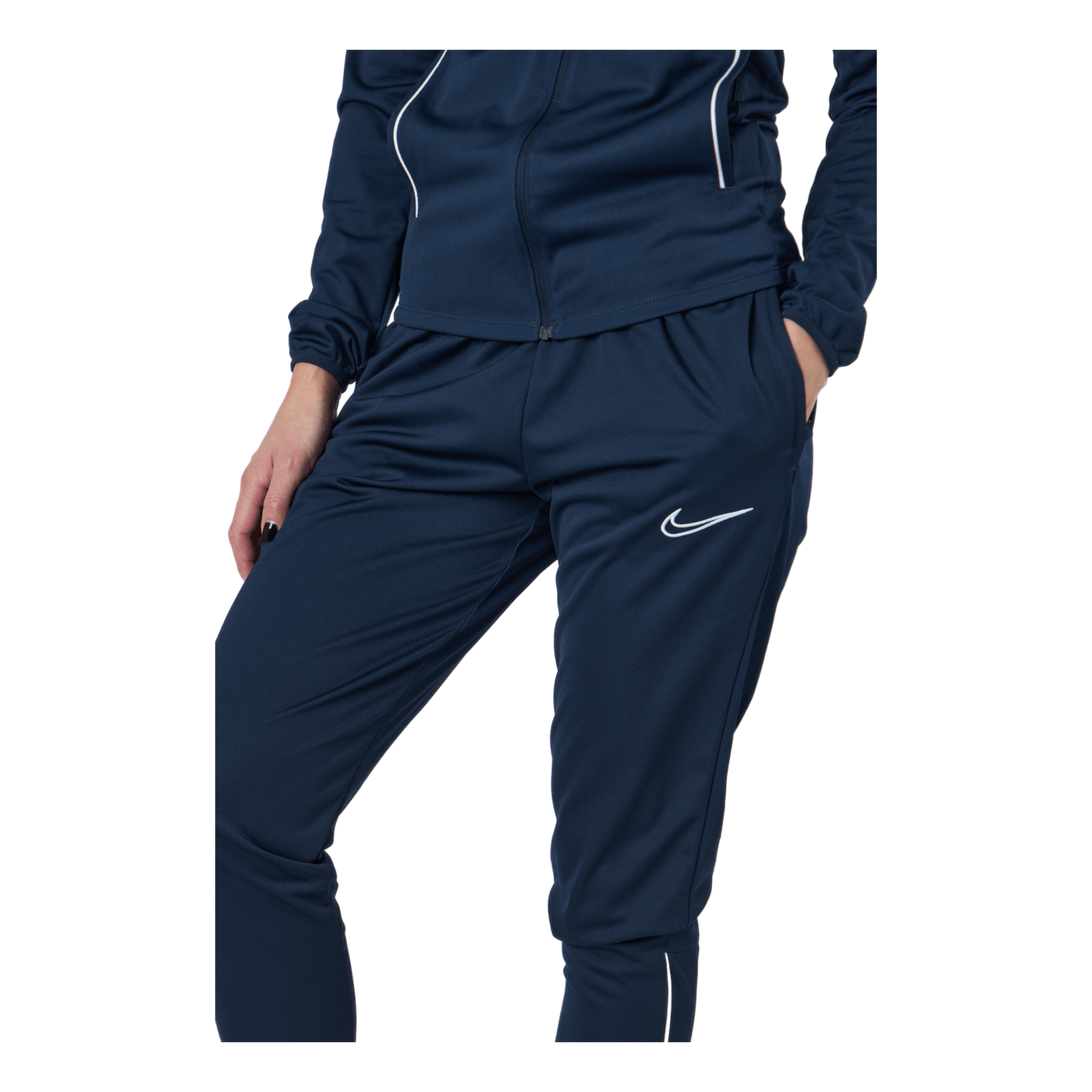 Women Knit Soccer Tracksuit Obsidian/white/white