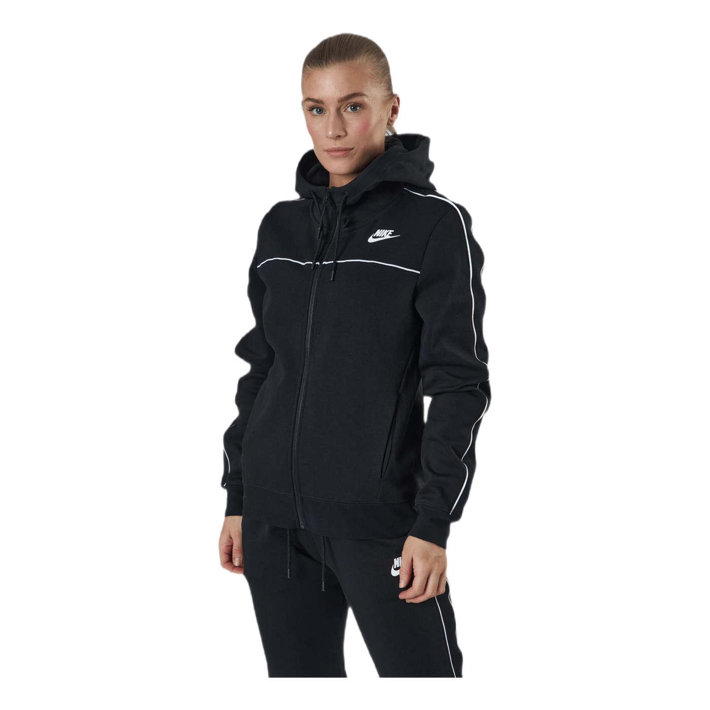 Women Millennium Full-zip Hood Black/white