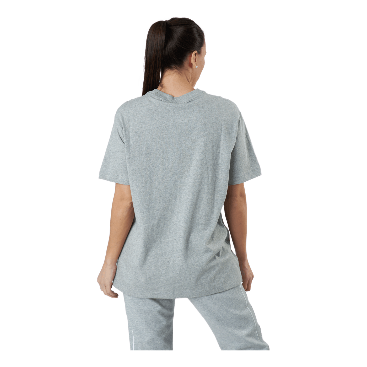 Essential Women's Top Dk Grey Heather/white