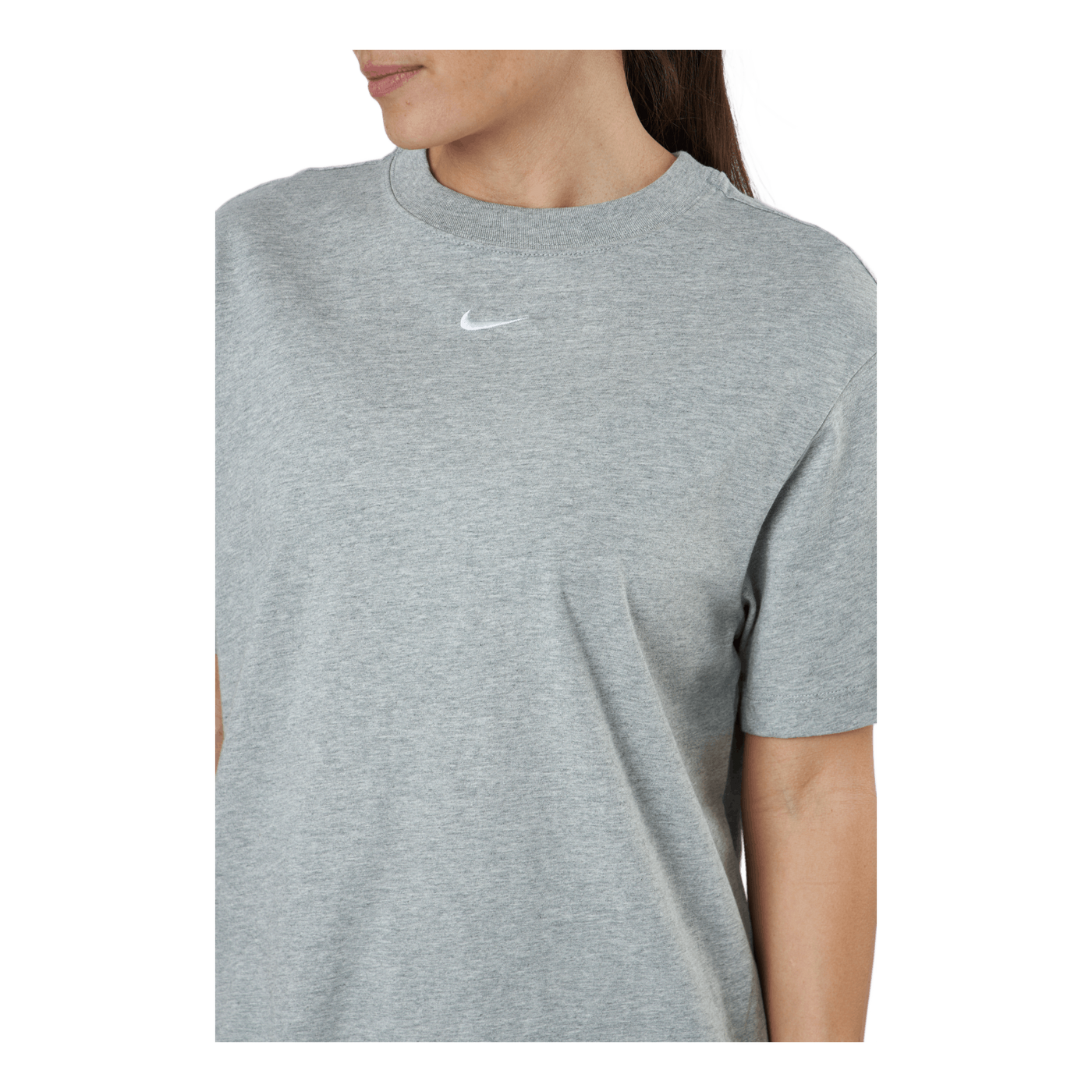 Essential Women's Top Dk Grey Heather/white