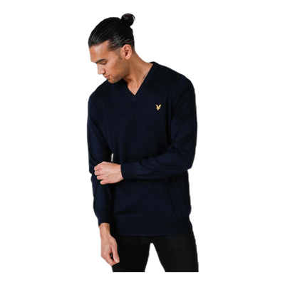 V-Neck Pullover Blue