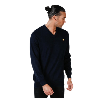 V-Neck Pullover Blue