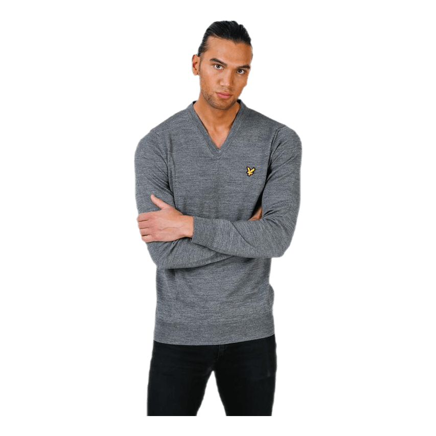 V-Neck Pullover Grey