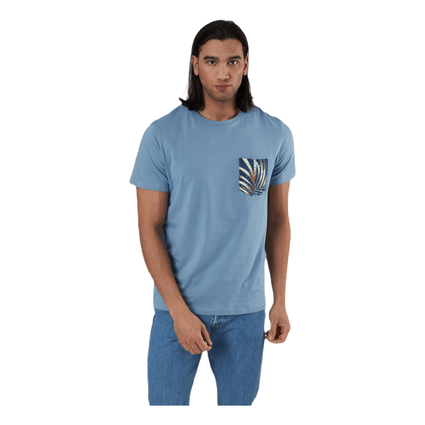 Pock Tee Ss Crew Neck Blue