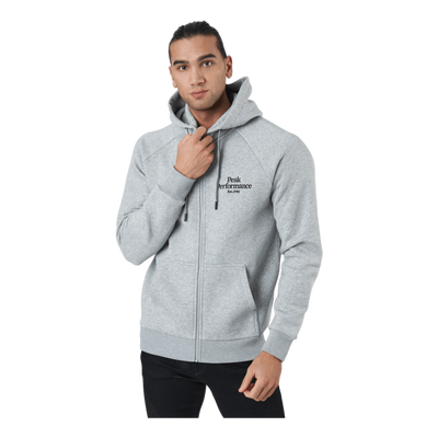 M Original Zip Hood Med Grey Melange