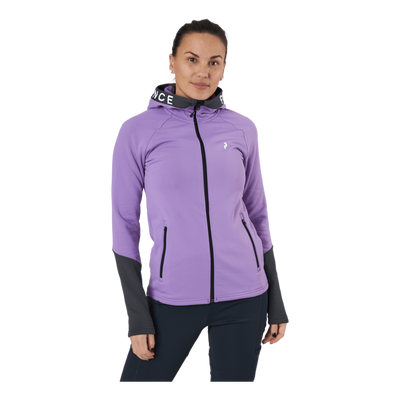 W Rider Zip Hood Action Lilac-motion Grey