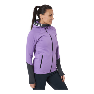 W Rider Zip Hood Action Lilac-motion Grey